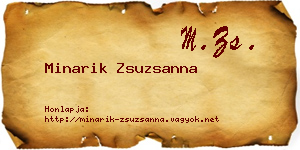Minarik Zsuzsanna névjegykártya